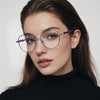 Geometric Hexagon Eyeglasses Frame for Women