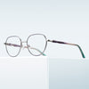 Geometric Hexagon Eyeglasses Frame - Silver