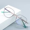 Geometric Hexagon Eyeglasses Frame - Champagne Gold