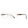 Vintage Round Metal Frame Glasses for Women