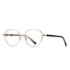Geometric Hexagon Eyeglasses Frame - Black