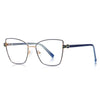 Retro Cat Eye Anti Blue Light Glasses Metal Frame