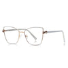 Retro Cat Eye Anti Blue Light Glasses Metal Frame