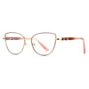 Stella Retro Cat-Eye Metal Glasses Frames