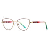 Stella Retro Cat-Eye Metal Glasses Frames