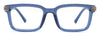 Crystal Translucent Rectangle Blue Glasses for Men