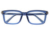 Crystal Translucent Rectangle Blue Glasses for Men
