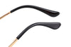 Amber Tortoise Cat Eye Eyeglasses Women's Metal Temple Glasses  Frames