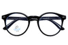 Classic Glossy Black Anti-Blue Light Round Glasses