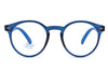 Classic Glossy Black Anti-Blue Light Round Glasses