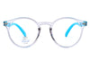 Classic Glossy Black Anti-Blue Light Round Glasses