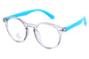 Classic Glossy Black Anti-Blue Light Round Glasses