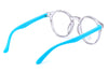 Classic Glossy Black Anti-Blue Light Round Glasses