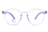 Classic Glossy Black Anti-Blue Light Round Glasses