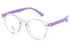Classic Glossy Black Anti-Blue Light Round Glasses