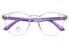 Classic Glossy Black Anti-Blue Light Round Glasses