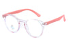 Classic Glossy Black Anti-Blue Light Round Glasses