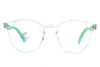 Classic Glossy Black Anti-Blue Light Round Glasses