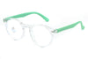 Classic Glossy Black Anti-Blue Light Round Glasses